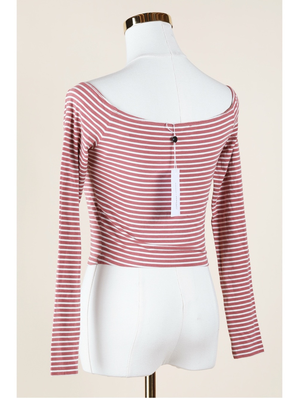 Sz S Lovers + Friends Striped Boatneck Casual Chic Soft Knit Long Sleeve Top NWT - Picture 3 of 4